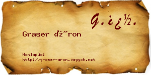 Graser Áron névjegykártya